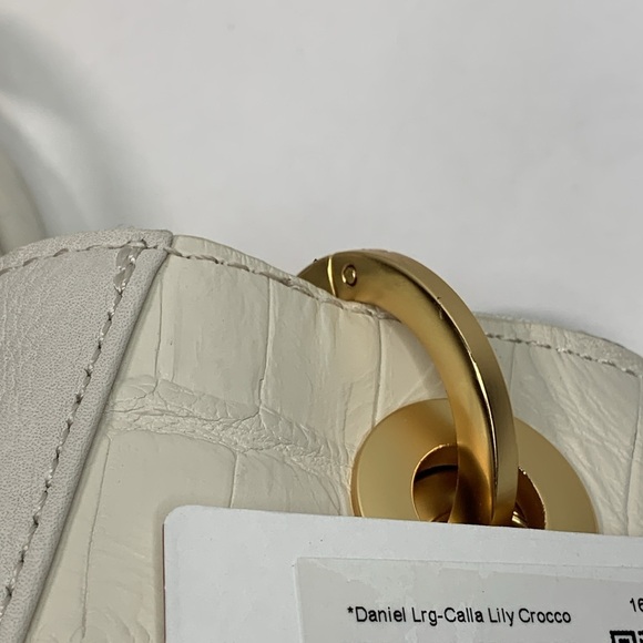 Hammitt Daniel Bag Large White Leather Crocco NWT - Picture 7 of 16
